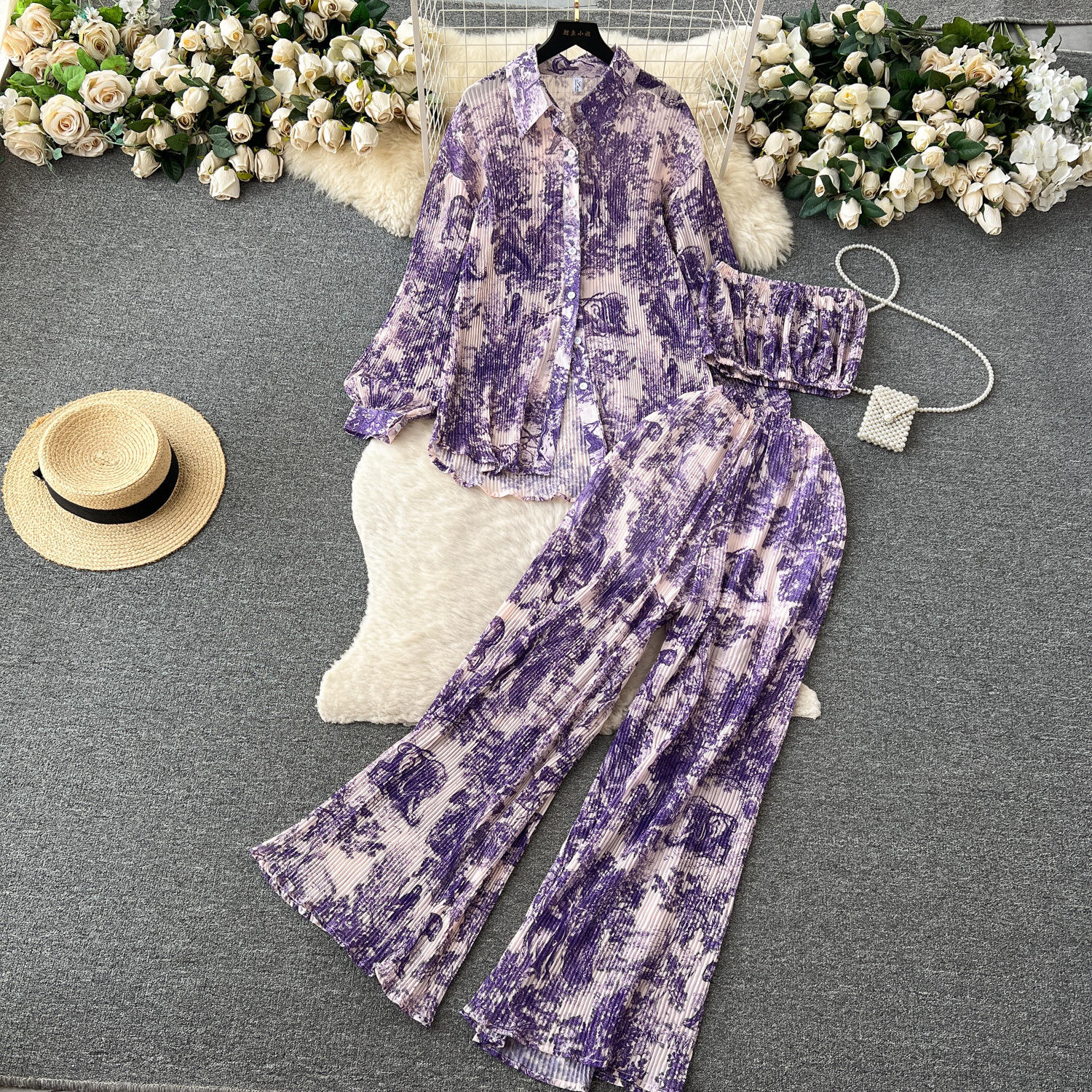 Provence Pleated Set wit bra one size