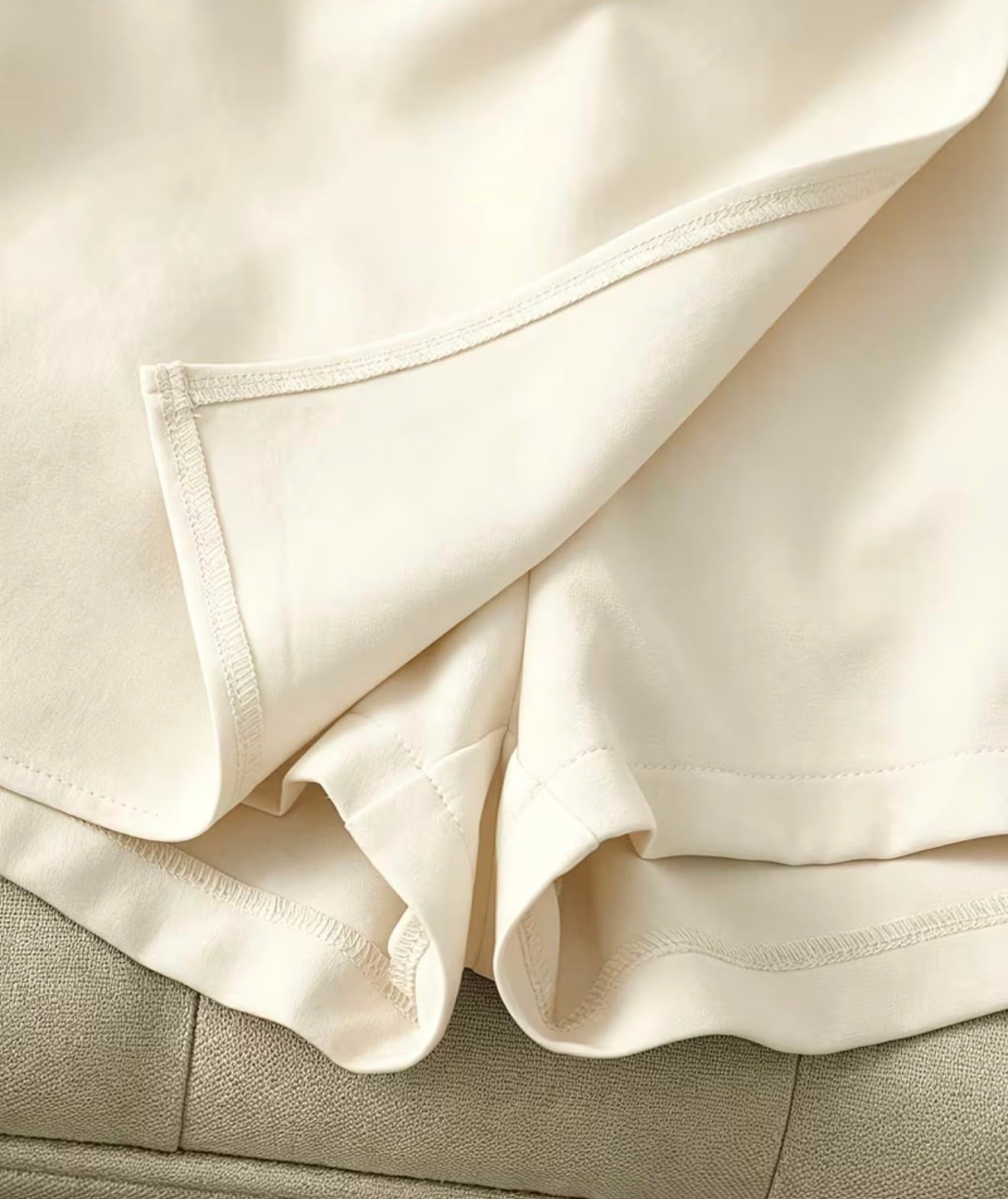 The Florence Ivory Wrap Mini Skirt